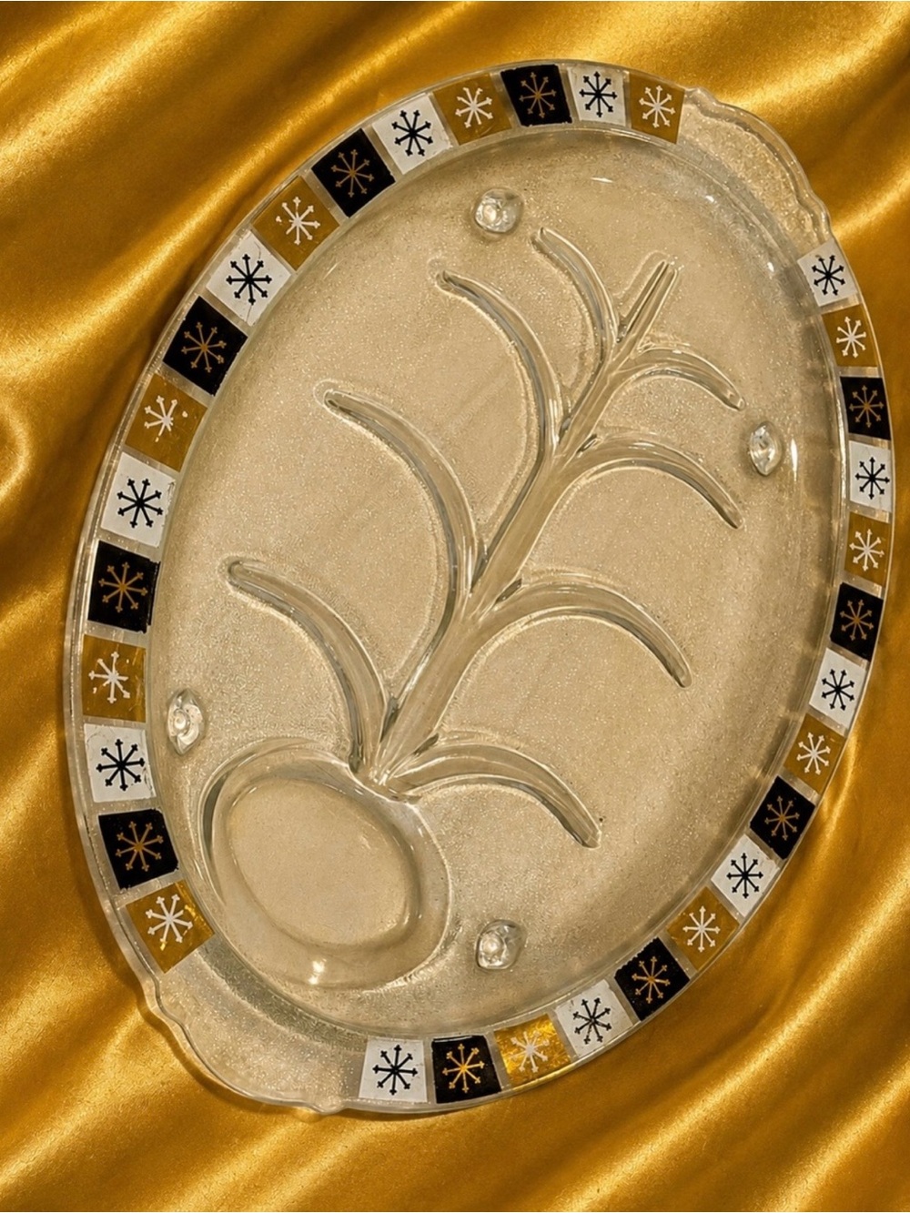 Mid-Century Modern 1950-60’s Original Vintage Atomic Starburst Fine Art Platter - Picture 11 of 16